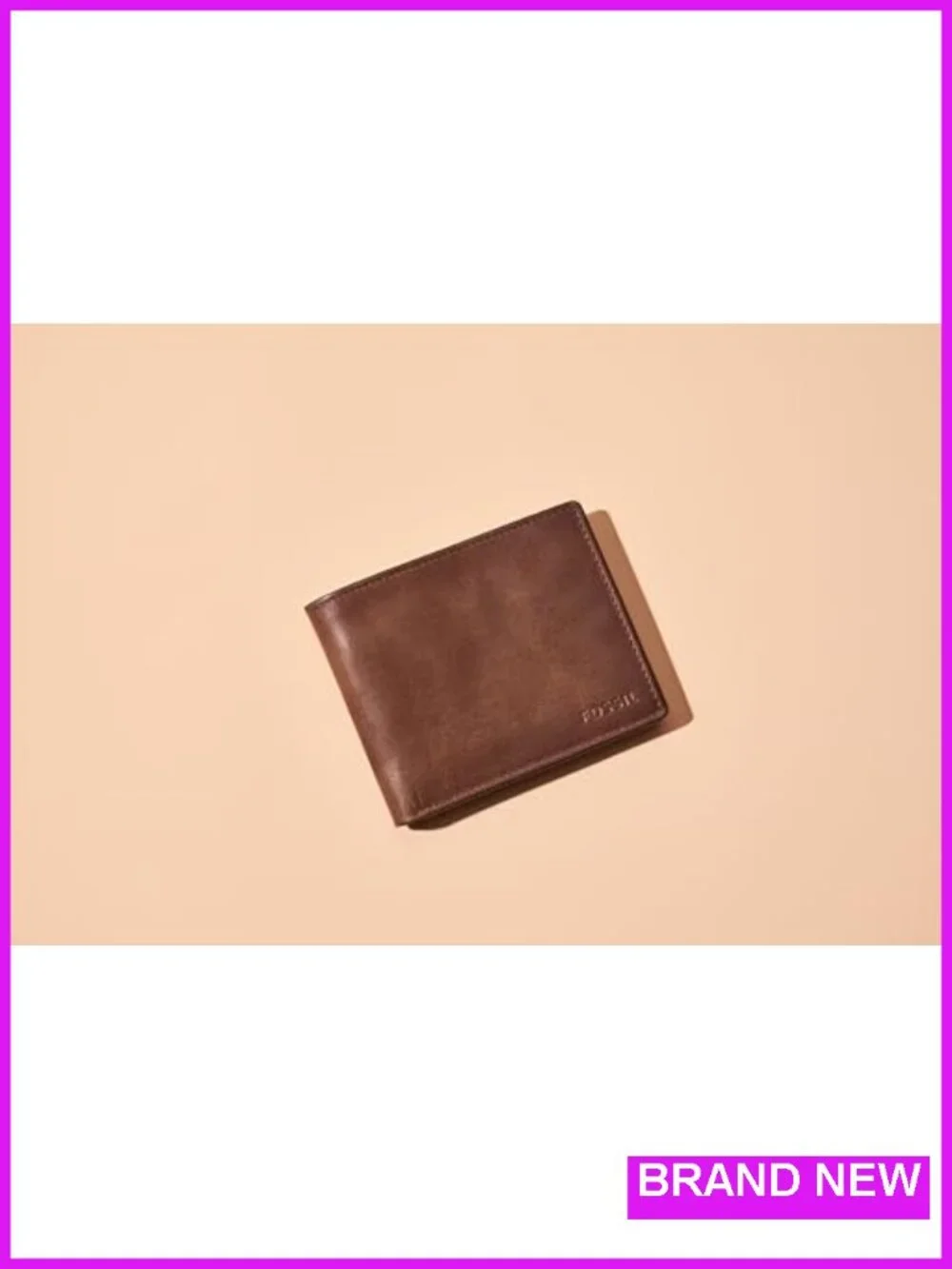 Men's Genuine Leather RFID-Blocking Bifold Wallet with Flip ID